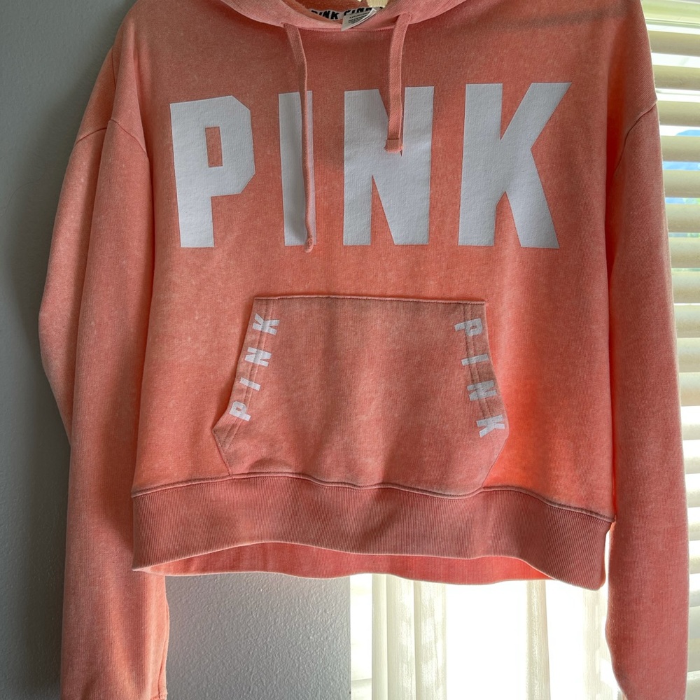 PINK crop hoodie
